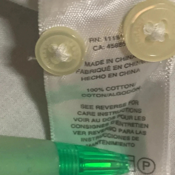 Michael Kors Tailored Fit Button Down Dress Shirt White Small - Picture 6 of 7